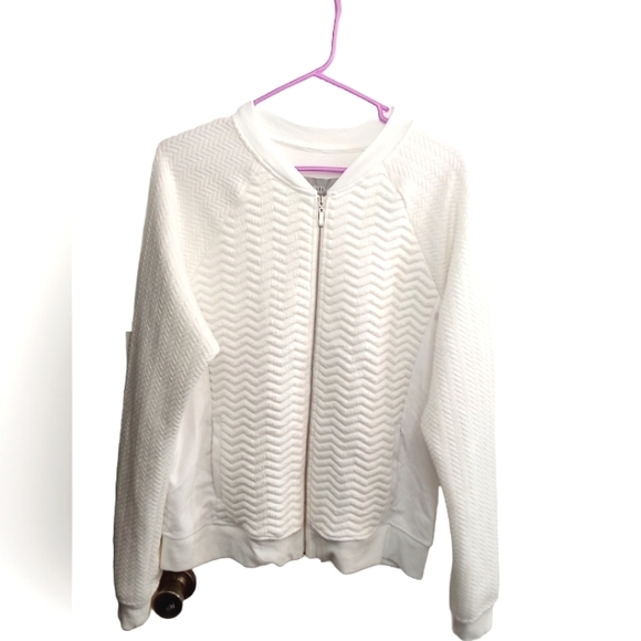 Tart collection white quilted jacket sz. M - Picture 2 of 5